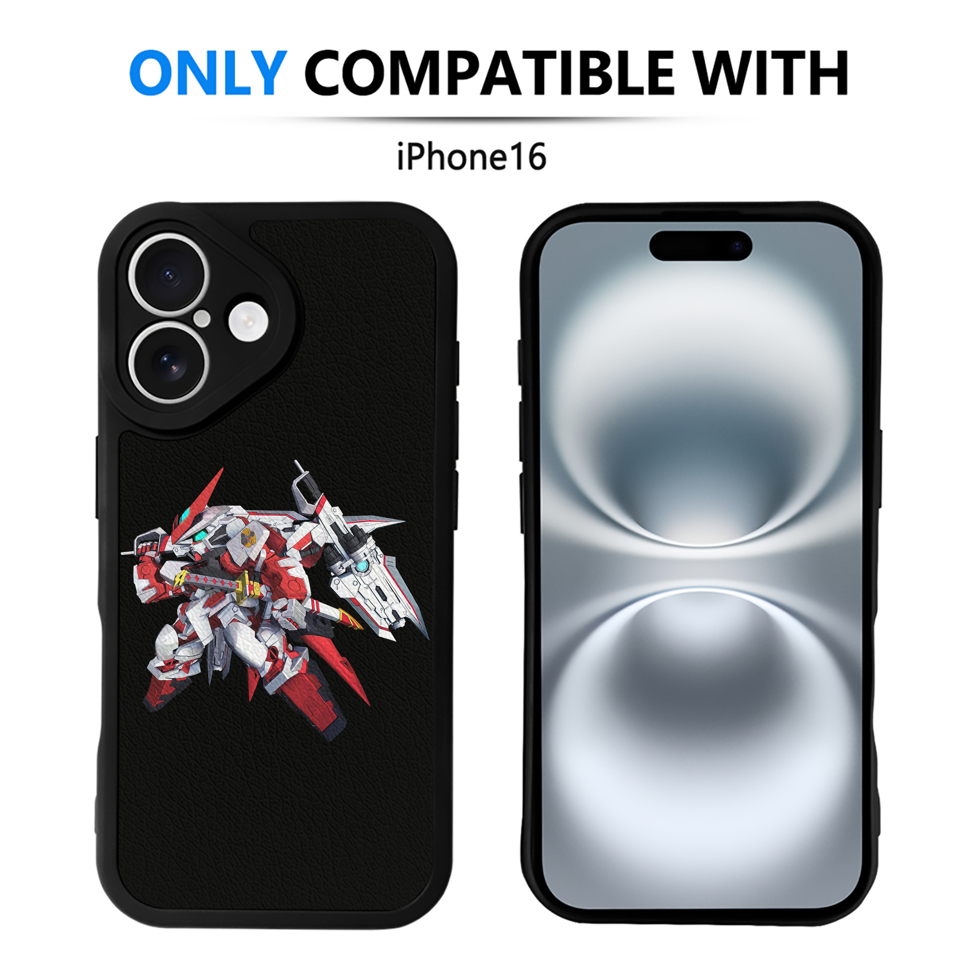 （画像用） 機動戦士ガンダム Mobile Suit Gundam 【iPhone 16シリーズ対応】シリコンスマホケース（レザー調） 材質：シリコン
